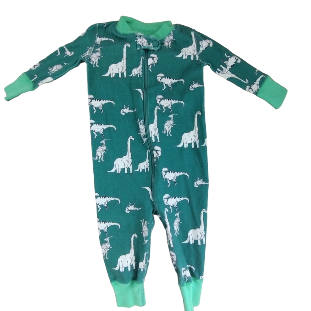 Hanna Andersson green dinosaur sleeper size 3-6ms